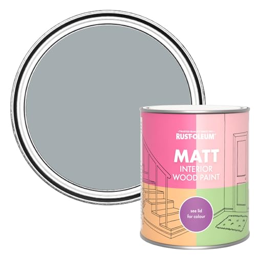 Rust-Oleum Grey Interior Wood Paint in Matt Finish - Mineral Grey 750ml