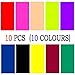Correction Lighting Gels Sheets, 10 Colors, Colored Film Transparent Light Gels for Photography Led Reading Photo Studio Flashlight Video (10 Pcs)