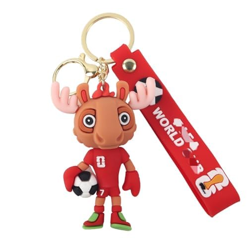 yumcute 1 Pcs Football Keychain For Boys Girls, Soccer Party Decoration for Bags and Keys, 2026 Soccer Keychain and Sports Event Souvenirs for Football Fans, Party Gifts