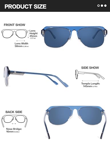 BIRCEN Acetate Polarized Sunglasses for Men: Classic Metal Frame Club Sun Glasses UV Protection for Driving Vacation Golf2