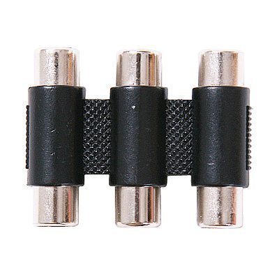 YASH VISION - 3 RCA Female to Female Coupler/Connector / Adapter/Extender / Jointer