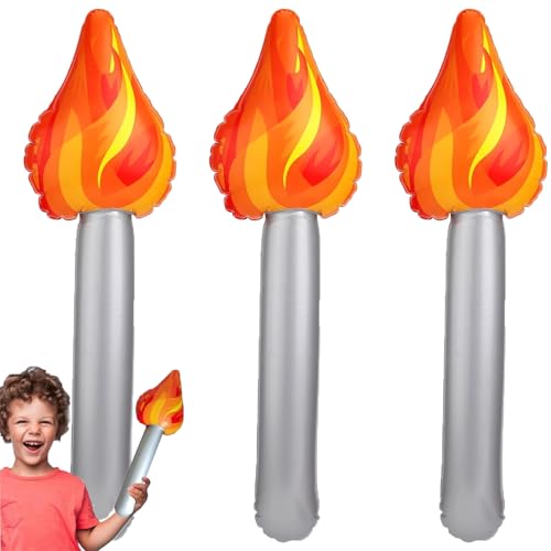 PSFXBM 3 antorchas inflables divertidas para juegos, antorcha inflable decorativa de 16 pulgadas para decoración de fiestas, para competiciones de reuniones deportivas