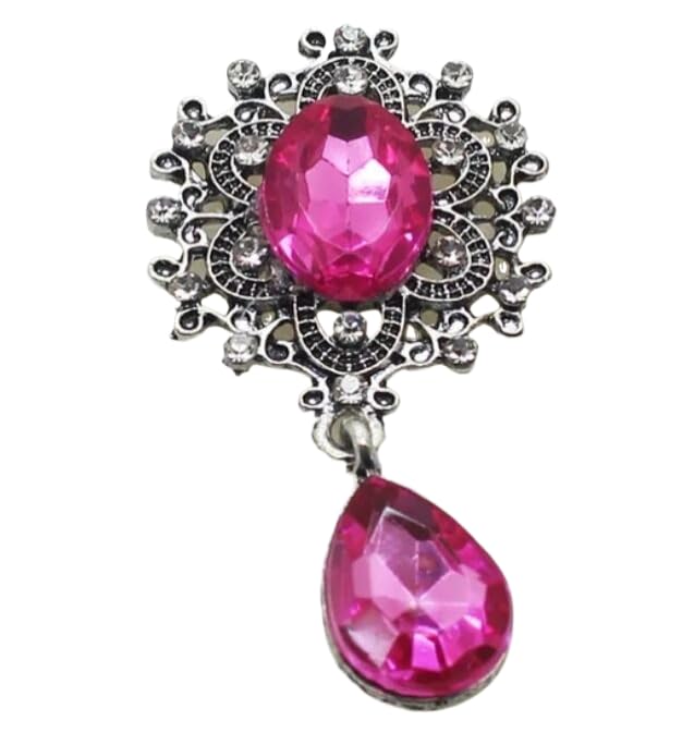 1pcs,alloy Rhinestone Flat Back Brooch 46 * 25MM Webbing Clothing Accessories,25mm X 46mm3