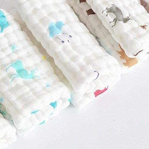 Image of BABY STATION Muslin Cotton Face Towels for Newborn Baby Extra Soft Hankies Reusable Napkins for Infants Toddlers (Pack of 5) White 30 * 30
