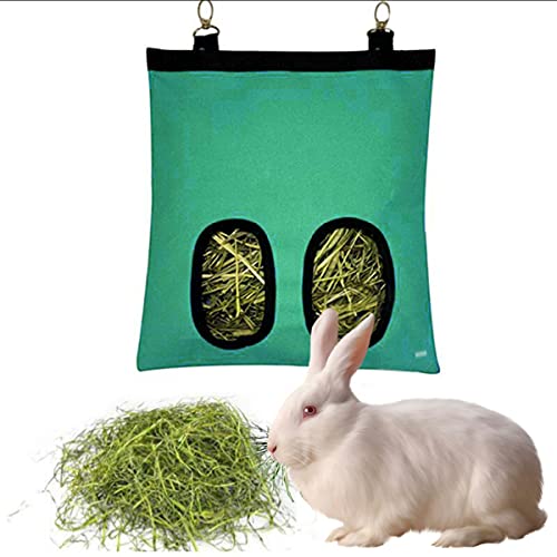 Konijnen-hooi voederdispenser voor cavia's, hooivak, hooitas, konijn hooitas, cavia's hooitas, hangend voer voor kleine… - Image 8