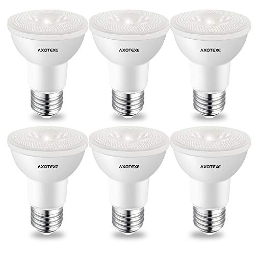 Up To 50% OFF PAR20 Bulbs Led Dimmable 3000K Warm White 7W(60 Watt Equivalent) 600LM 40 Degree E26 Spot Light Halogen Replacement Bulbs for Recessed Lighting 6 Pack