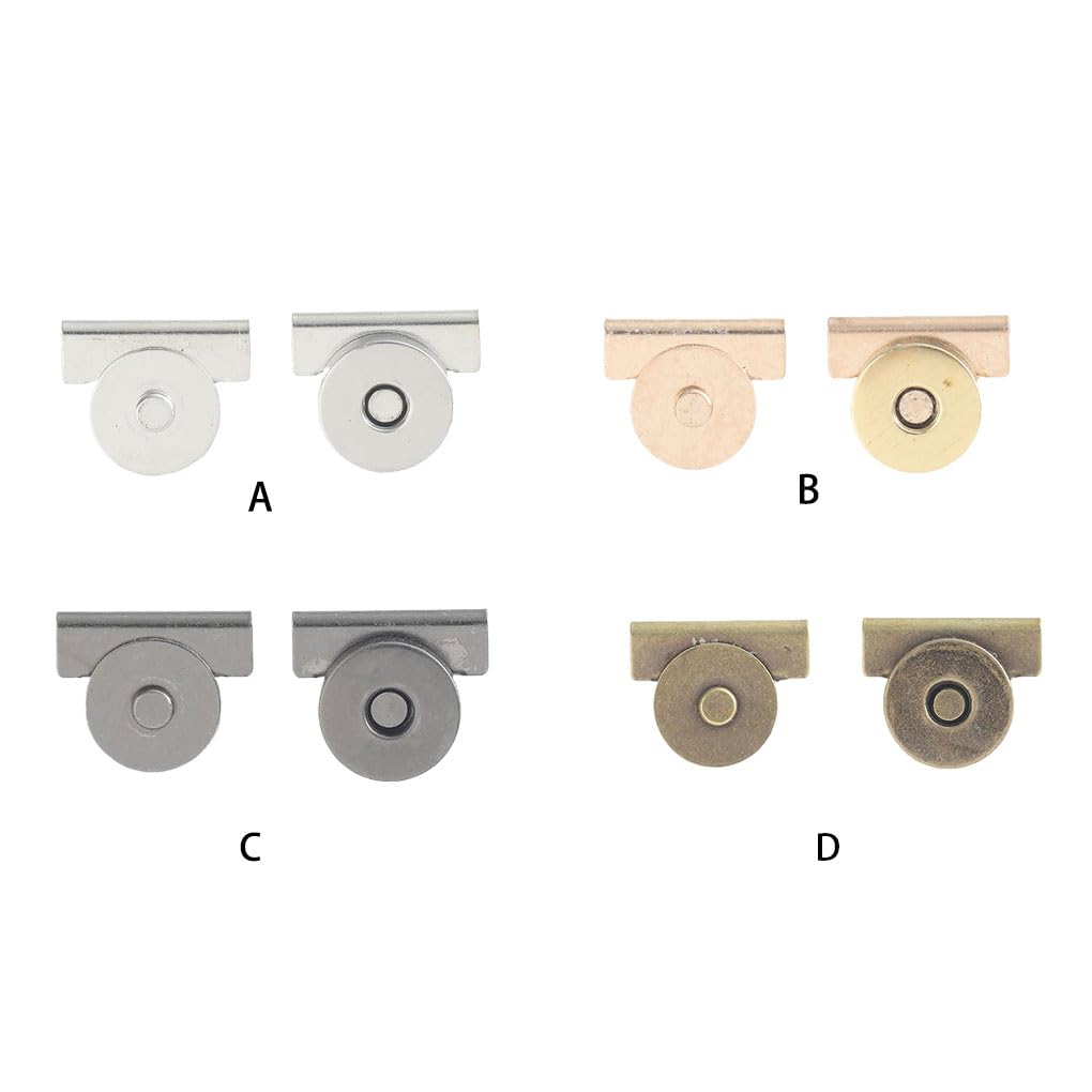 Juego de 10 botones para ropa, cierre magnético, resistente al desgaste, no requiere costura, clip magnético de metal, aleación, ahorro de tiempo, color dorado