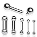 Internal Threaded Barbell 316L Surgical Steel 16GA 14GA 12GA 10GA 8GA 6GA 4GA 2GA 0GA 00GA
