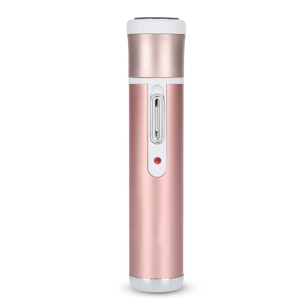 Rasoirs électriques pour Femmes, Rasoir électrique 4 en 1 pour Femmes, Tondeuse Bikini pour Femmes avec Têtes Rotatives pour Usage Facial et Nasal (Or Rose)