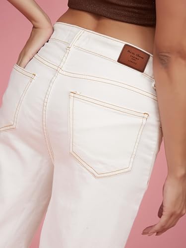 Image of Miss Chase Women's Wide Leg High Rise Regular-Length Stretchable Denim Jeans