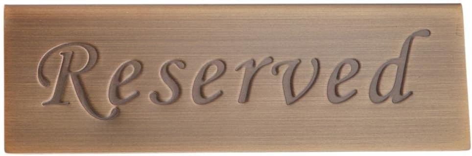 Elegant Bronze Reserved Table Signs - Set of 5 for Weddings and Events