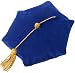 GraduationMall Graduation Doctoral Tam 6-Sided Blue Velvet With Gold Bullion Tassel