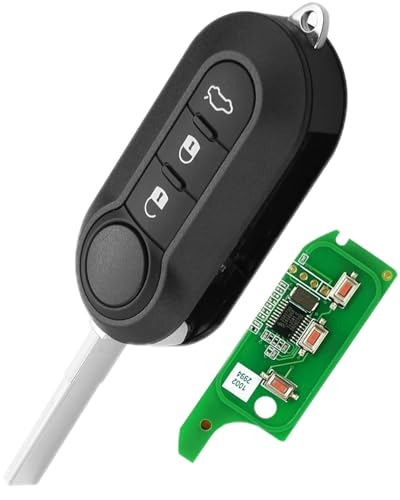 QSDIYRF Portachiavi Auto Remoto Telecomando per Fiat MPV Bravo /Ducato 500 Doblo Qubo Grande Punto Citroen Jumper Peugeot Boxer 433,92 ID46