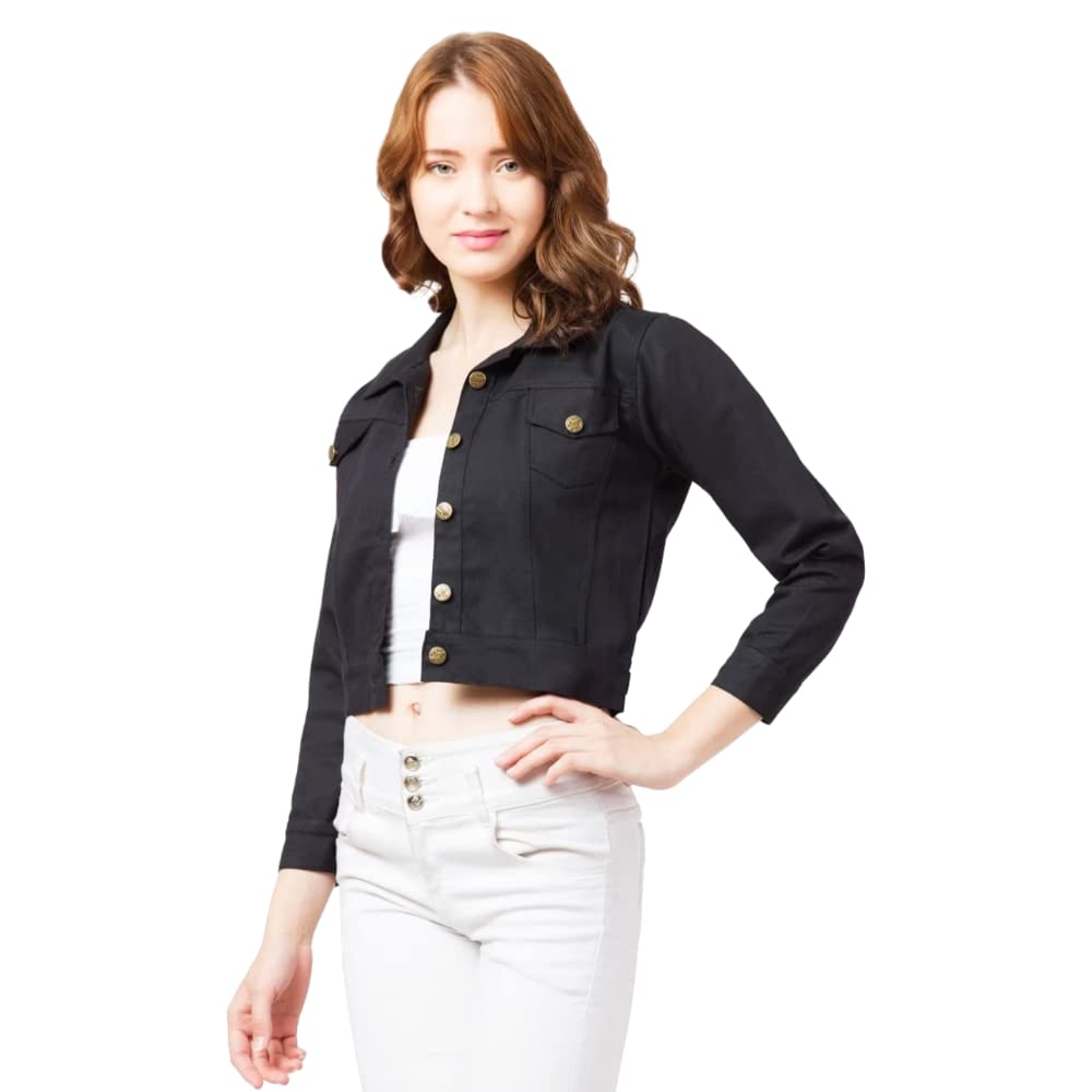 dexent collection Cotton Twill Women jacket / Black color Full Sleeves Regular fit Jacket for women and Girls-picture-46