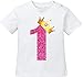 Produktbild EZYshirt® Geburtstag Baby | 1. & 2. Geburtstag Krone Mädchen Erster & Zweiter Geburtstag T-Shirt Baby Bio Baumwolle