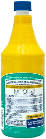 Zep Grout Cleaner and Brightener - 32 Ounce (1 Bottle) - ZU104632 - Deep Cleaning Formula Removes Old Stains From Grout - 1