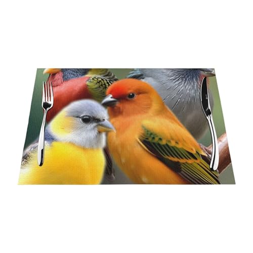 Sets de table tissés au design oiseaux : l'élégance durable pour vos fêtes
