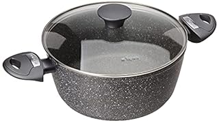 Tognana Mythos, Batteria di pentole e padelle, 9 pezzi con 3 casseruole, 2 padelle, 1 grill, 3 coperchi, Alluminio, Grigio