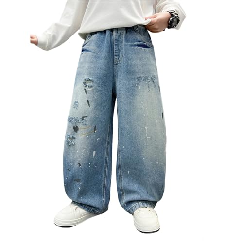 Pantalones vaqueros para jóvenes libres con diseño recto y suave