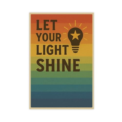 Let Your Light Shine, Be A Beacon, Showcase Your Talents, Build Confidence Canvas Art Poster And Wall Art Picture Print Modern Family Bedroom Decor Posters 12x18inch(30x45cm)
