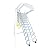 10 Foot Attic Ladder Pull Down System for 39.4" W x 27.5" H Opening, Pull Down Hidden Loft Ladder with 12 Steps, Adjustable Tilt Angle, 660 lbs Capacity for Attic, Garage, Small Spaces (White/Blue)