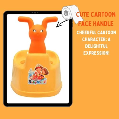 Image of Nabhya Potty Toilet Trainer Seat /Chair with Lid and High Back Support for Toddler Boys Girls (Age 7 Months to 3 Years) (Orange)