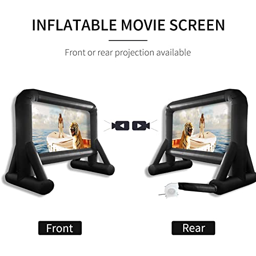 Huakastro 14 Ft Inflatable Movie Screen Outdoor Projector Screen For Outside Backyard Movie Night Easy Setup Mega Blow Up Screen thumb #2