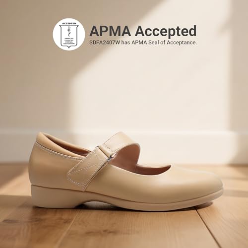 Image of DREAM PAIRS Womens Ballet Mary Jane Flats, Comfortable Business Office Dress Shoes for Women Dressy and Work with Ankle Strap