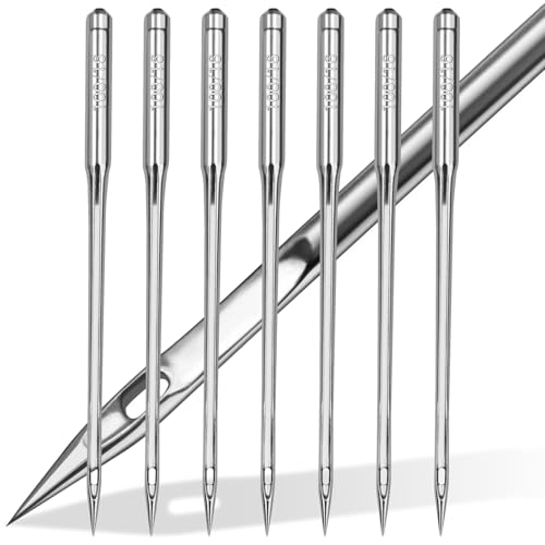 BZHYZKX Universal Sewing Machine Needles - 50 PCS Size 100/16 Heavy Duty Sewing Machine Needles for Leather Jeans Canvas Heavy Fabrics Compatible with Home Sewing Machine
