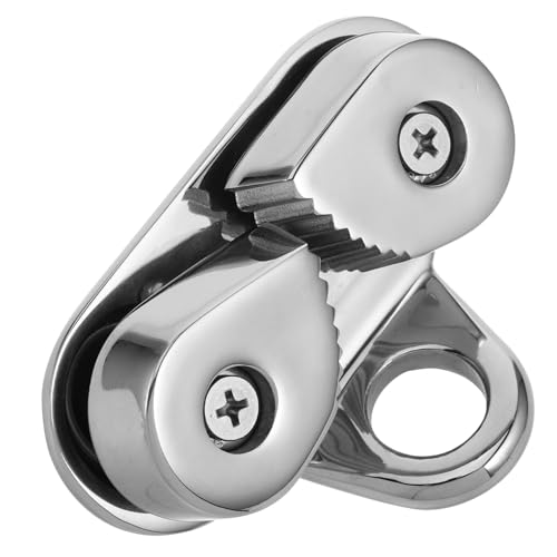 KOMBIUDA Marine Rope Cleats Set Stainless Steel Cam Cleats for Sailboat Canoe Rope Safety Buffer