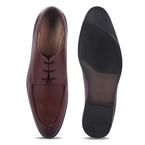 Image of LOUIS STITCH Derby Formal Shoes for Men | Lace-Up Front Cut | Ideal for Business, Casual, Parties (RGFCBU)