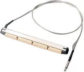 YARNOW Captador de guitarra baixo USB para acessórios de instrumento baixo acústico, acessório elétrico, captador piezo musical, baixo, piezo, baixo, piezo, ponte, captador de baixo vertical prata