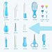 Baby Grooming Kit, Infant Safety Care Set with Hair Brush Comb Nail Clipper Nasal Aspirator,Baby Essentials Kit for Newborn Girls Boys (Blue-20 in 1)