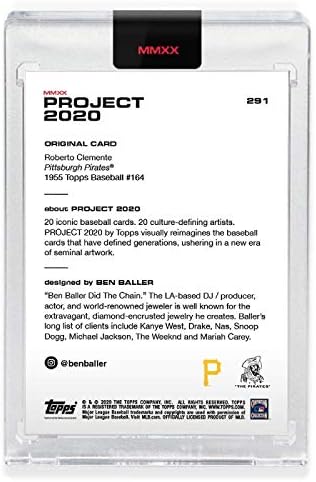2020 Topps Baseball Project 2020#291 Roberto Clemente Pittsburgh Pirates Artist Ben Baller 1955 Topps Official MLB Trading Card (Stock Photo Used, New Encased)