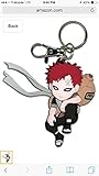Llavero de PVC que representa Gaara SD Versión sentado y agitando bandera.
