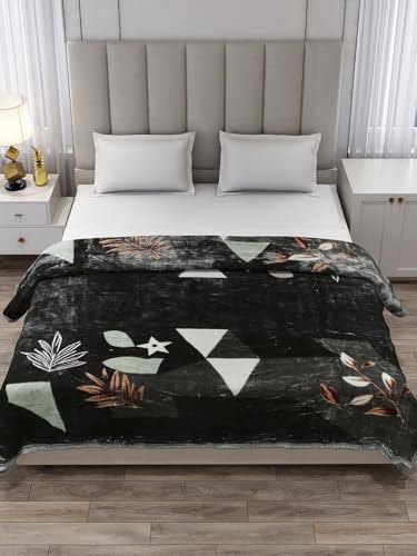 Image of Monte Carlo Double Bed Heavy Winter Blanket Moon Valley 2 Ply Box Pack 870 GSM | 4.5 KG, (240x220 CM), Bottle Green
