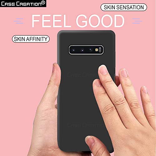 Image of Case Creation Luxurious OG Series for Samsung Galaxy S10 Case Cover,Anti-Dirty Slim Case Frosted Matte Cute Candy TPU Raised Bezel (Splash of Color) Back Cover for Samsung S10 -Black