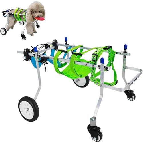Fauteuil roulant pour chien 4 roues réglable support jambes