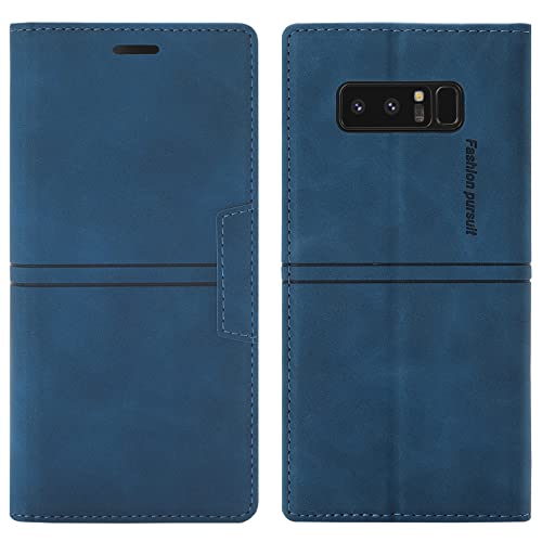 OKZone Funda para Samsung Galaxy Note 8, Funda Libro Samsung Note 8, Funda Móvil Samsung Note 8 Magnético Carcasa Libro con Tapa de Cuero Piel para Samsung Note 8 Funda con Tapa (Azul)