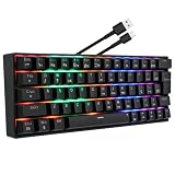 Teclado Mecânico Gamer Tkl 60% Switch Blue Iluminação Rgb Com Anti Ghosting Usb