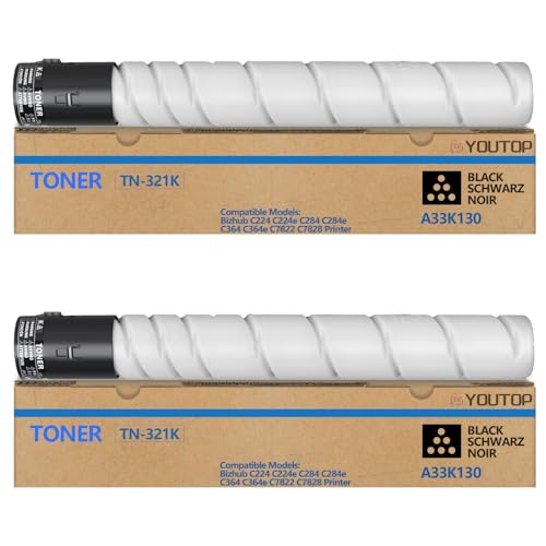 Cartouche toner TN323 noir compatible bizhub 227 287 C224 C284 C364 pour imprimante de bureau 2PK
