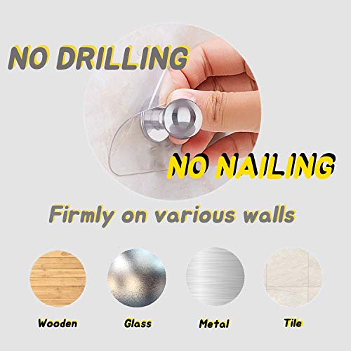 Eztool4U Shower Phone Holder (2Pack) Adjustable Premium Wall Mount Aluminum Stand, Easy Adhesive Strips, Anti-Slip Base And Charging Port, Compatible With Iphone Samsung Galaxy, For Bathroom, Kitchen #TOP2