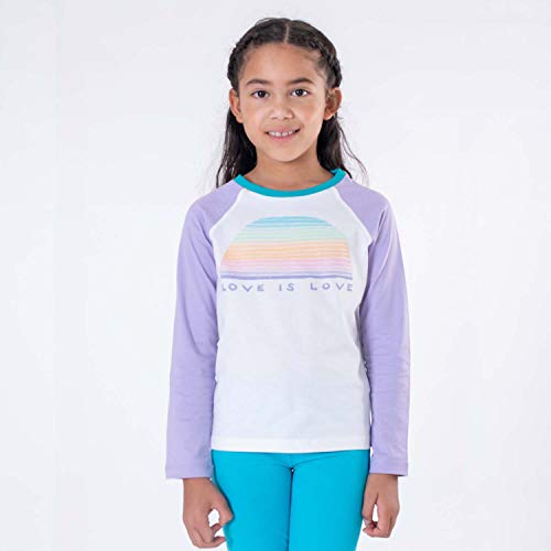 Image of Mightly Boys and Girls' Long Sleeve Raglan Shirt | Organic Cotton, Colorful Casual Stylish Clothes, Soft&Fresh Crew Neck Tee
