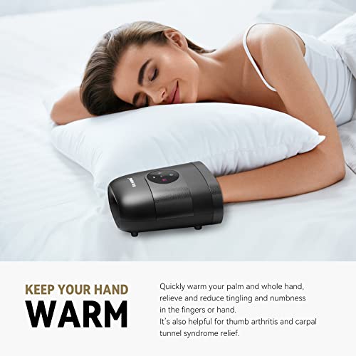 Fit King Hand Massager With Heat For Hand Massage And Arthritis Carpal Tunnel Finger Numbness Relief - Cordless & Portable & Touch Screen - Ideal Gifts For Women Men And Elderly #TOP2