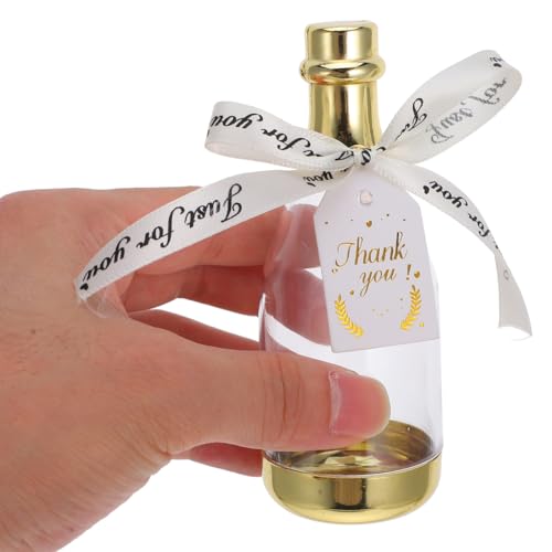 Boîtes à dragées en bouteille dorée pour sublimer vos tables de mariage et baptême - 4