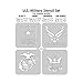 Stencils- U.S. Military Set of 4, Navy, Air force, Army, Marines, 4 Inch Image on 5 Inch Border, Size 2