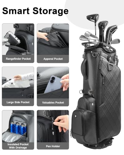 Findway PU Leather Golf Stand Bag