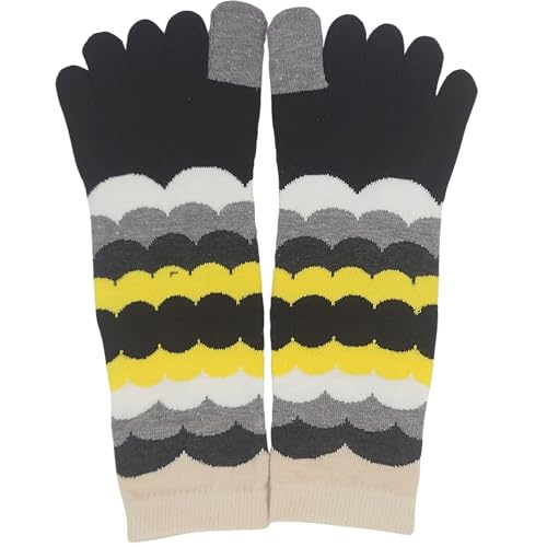 Image of Toe Socks Women - Non-Slip Grip Socks for Yoga, Pilates & Barre, Five Finger Cotton Athletic Socks with Storage Bag