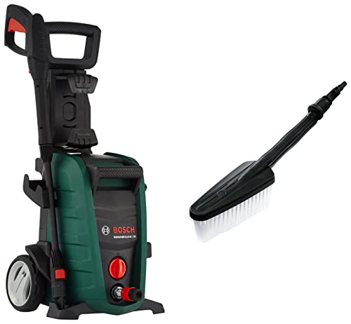 Image of Bosch Aquatak 130 1700-Watt High Pressure Washer (Green) & Bosch F016800359 Wash Brush for AQT Model (Black)
