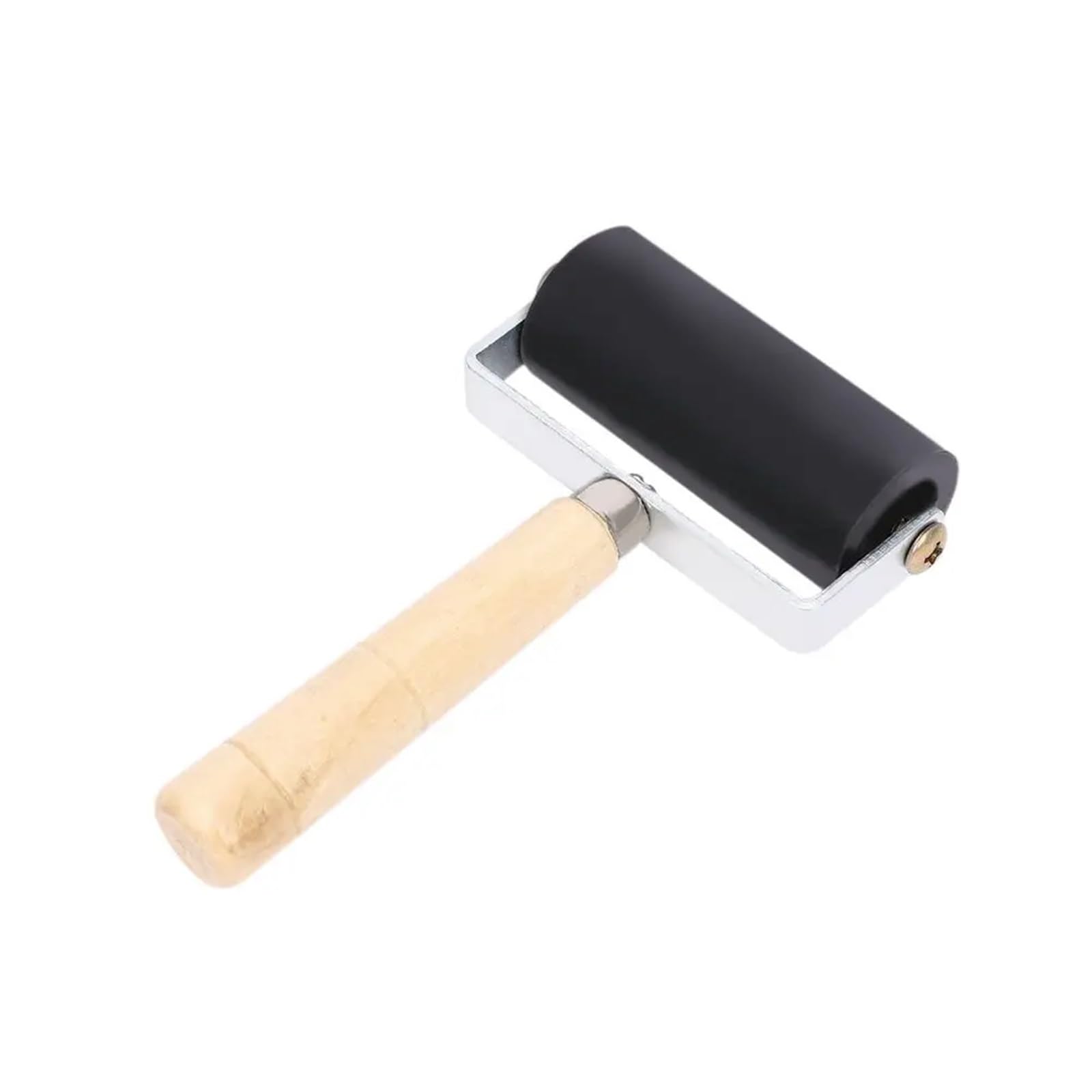 Gummiwalze Holzgriff-Gummiwalze, professionelle Druckwalze, 6 cm, Stempelwerkzeug, Kunst-Tintenmalerei-Werkzeug